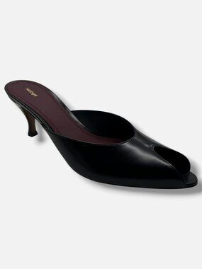 Neous Women's Black Naiad 65MM Leather Mules Size 38